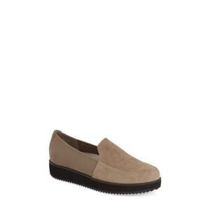 Eileen Fisher Tan Dell Mesh Suede Platform Loafers Size 8 1/2 Work Office